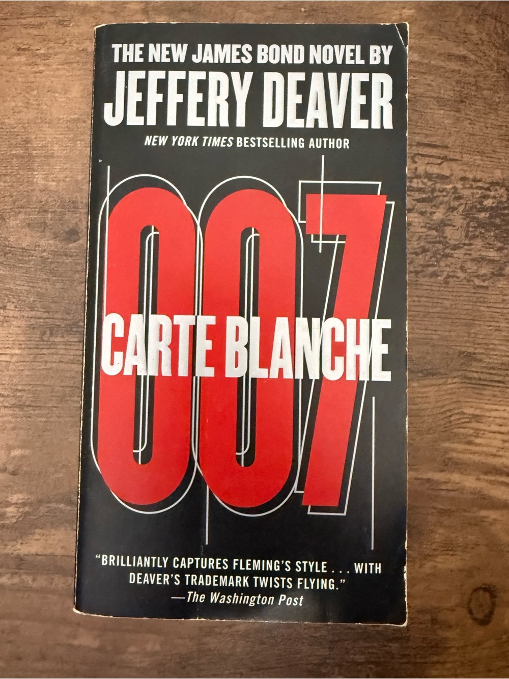 📚3 for $12📚 Jeffery Deaver 007 Carte Blanche Paperback - Black & Red Cover